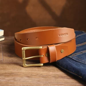Men's Tan Solid Belt