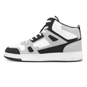 Men's High Top Sneakers   - WY3466   Black   White